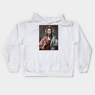 Christ Blessing (The Saviour of the World) by El Greco Kids Hoodie